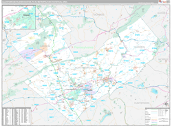 Allentown-Bethlehem-Easton Metro Area Wall Map Premium Style 2024